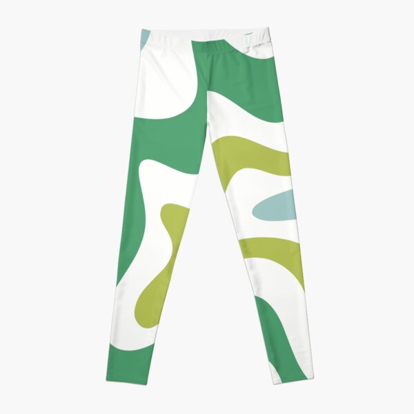 Aqua Green and White Stripes Leggings, Zazzle