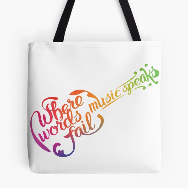 Item preview, Where Words Fail Music Speaks Guitar designed and sold by stickersworld31.