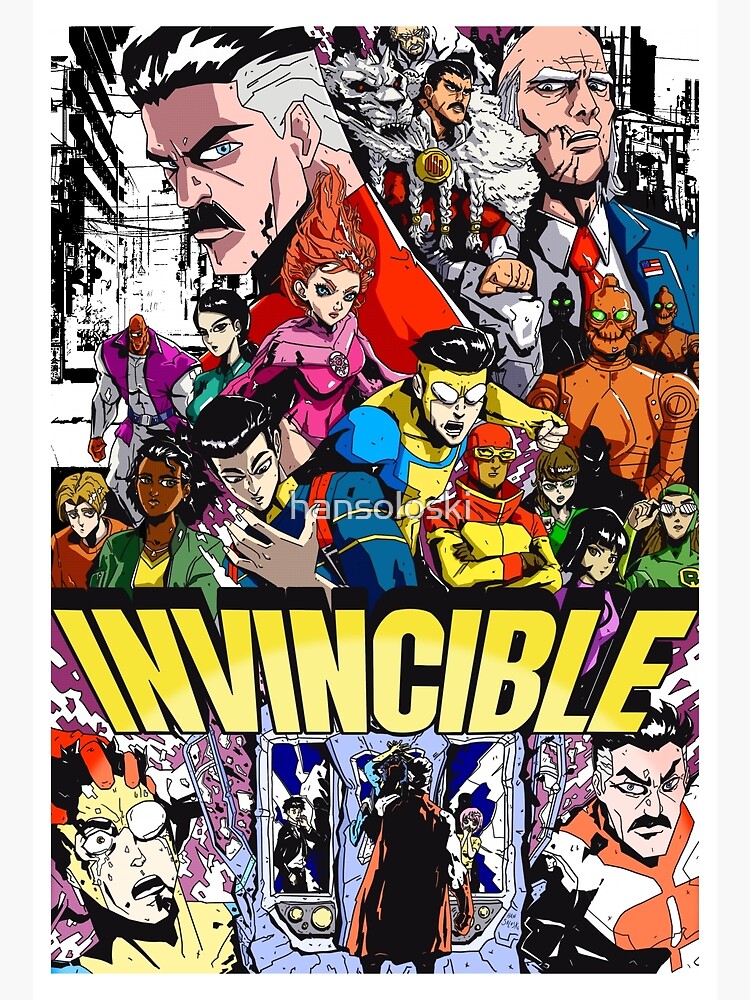 Discover Invincible Manga Style Premium Matte Vertical Poster