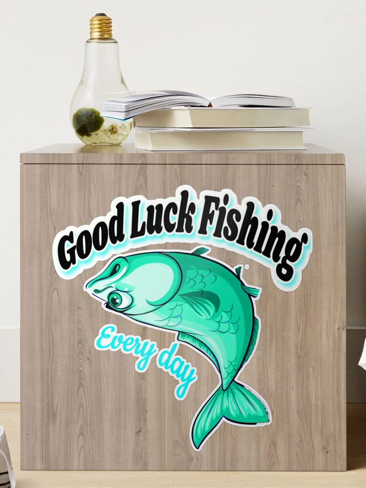 good luck fishing today,good luck,good luck fishing evry day,fishing rod,  good luck today Spiral Notebook for Sale by Tiziza