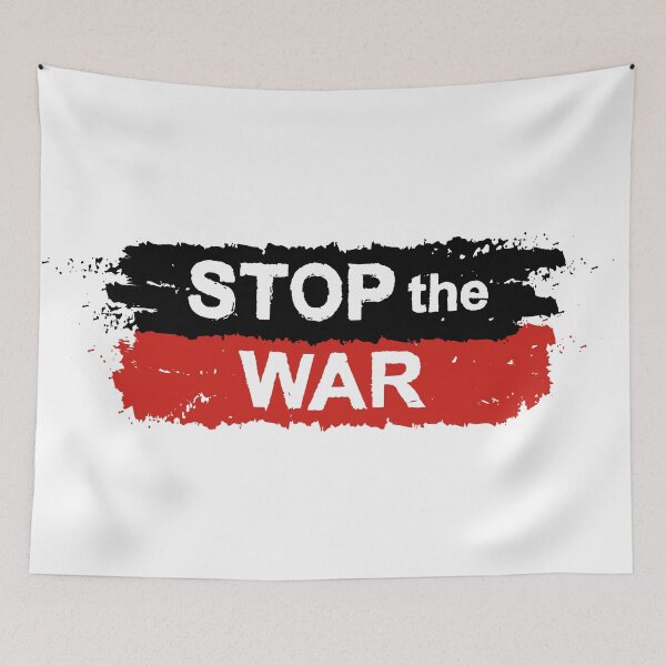 Item preview, Stop the War Red & Black designed and sold by WearWolfDesigns.