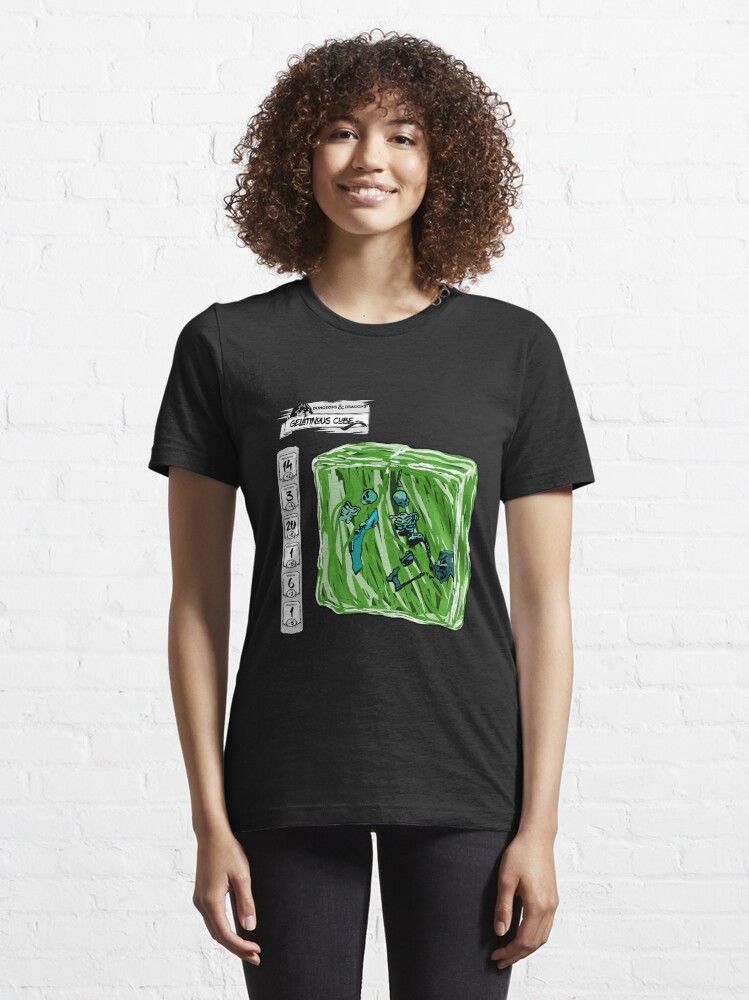 "DND Gelatinous Cube Stats" Tshirt by BlackOrc Redbubble