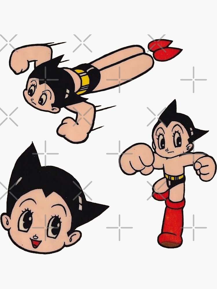 Thumbnail 3 of 3, Sticker, Vintage Astro Boy Indie Skater Sticker Pack designed and sold by Catpuss.