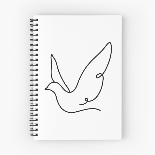Item preview, White Dove Minimalist Single Line Art designed and sold by artdesignforyou.