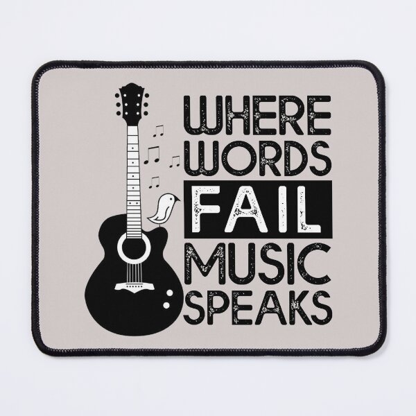 Item preview, Where Words Fail Music Speaks Guitar designed and sold by stickersworld31.