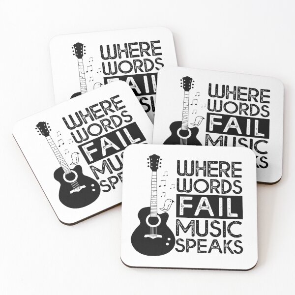 Item preview, Where Words Fail Music Speaks Guitar designed and sold by stickersworld31.