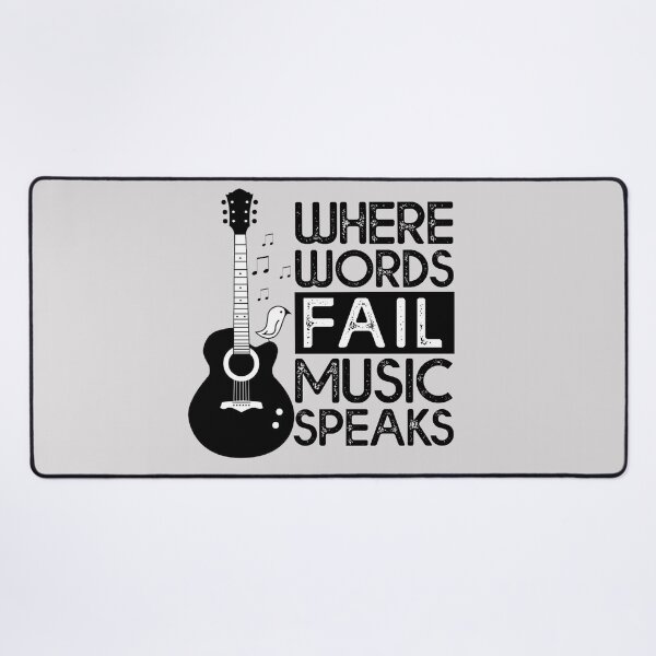 Item preview, Where Words Fail Music Speaks Guitar designed and sold by stickersworld31.