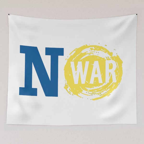 Item preview, Ukraine No War Blue & Yellow designed and sold by WearWolfDesigns.
