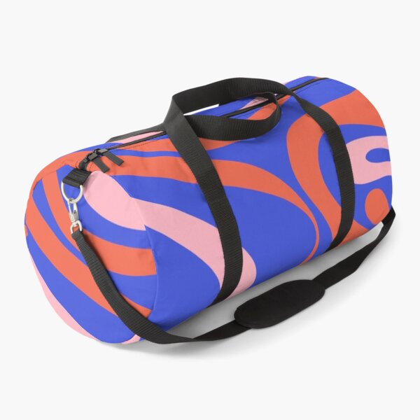 Item preview, Mod Swirl Retro Abstract Pattern Bright Blue Orange Pink  designed and sold by kierkegaard.