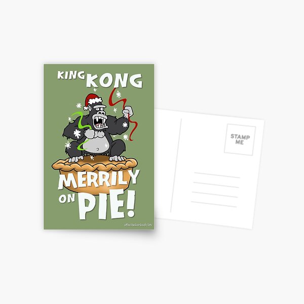 King Kong Merrily On Pie Postcard