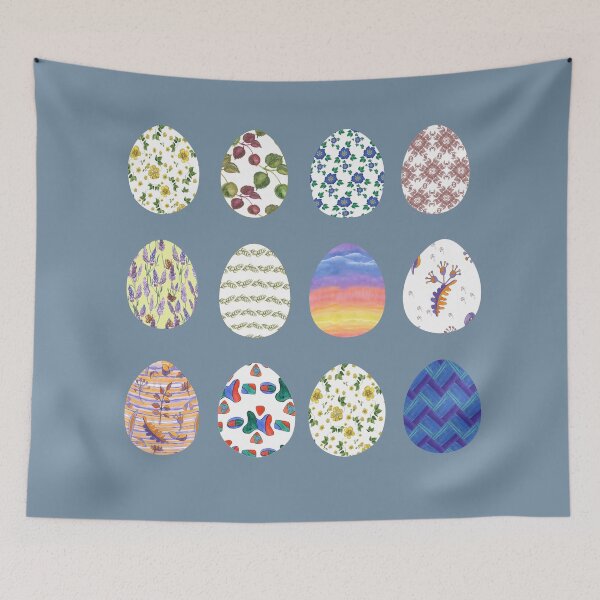 Item preview,  Easter Sunday egg basket ideas / Happy Easter ~ Colorful and Pretty Patterned Easter Eggs designed and sold by haRexia.