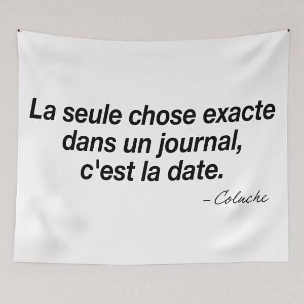 Item preview, Quote Coluche designed and sold by UnPeuDeSerieux.