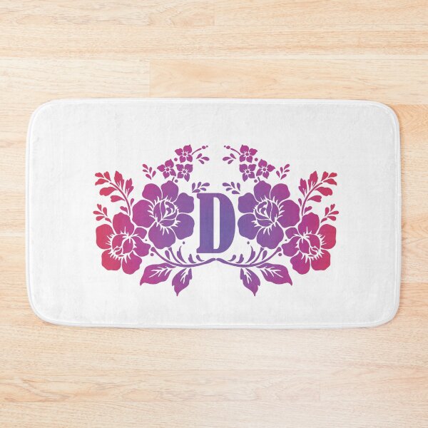 Item preview, Ornamental Letter D, Purple And Red Floral, Monogram Letter Ornament designed and sold by PROMEN Creativity.
