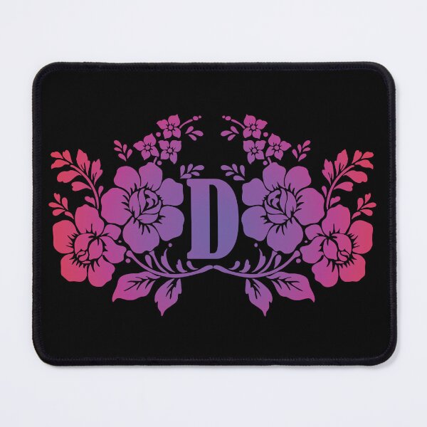 Item preview, Ornamental Letter D, Purple And Red Floral, Monogram Letter Ornament designed and sold by PROMEN Creativity.