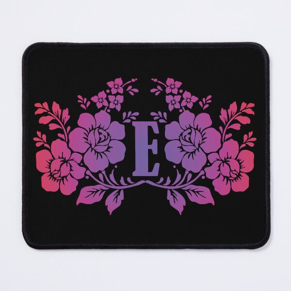 Item preview, Ornamental Letter E, Purple And Red Floral, Monogram Letter Ornament designed and sold by PROMEN Creativity.