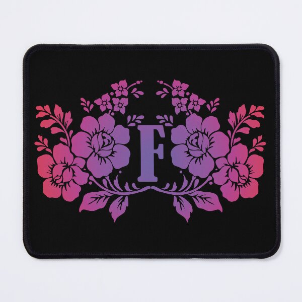 Item preview, Ornamental Letter F, Purple And Red Floral, Monogram Letter Ornament designed and sold by PROMEN Creativity.
