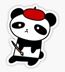 Painter Panda Sticker