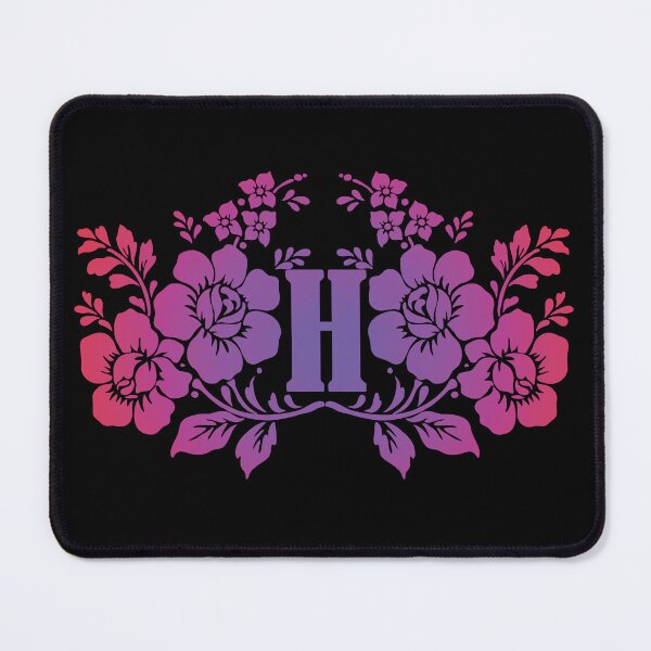 Item preview, Ornamental Letter H, Purple And Red Floral, Monogram Letter Ornament designed and sold by PROMEN Creativity.