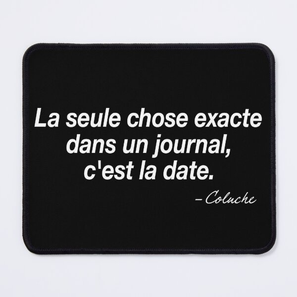 Item preview, Quote Coluche (negative) designed and sold by UnPeuDeSerieux.