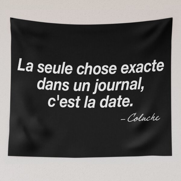 Item preview, Quote Coluche (negative) designed and sold by UnPeuDeSerieux.