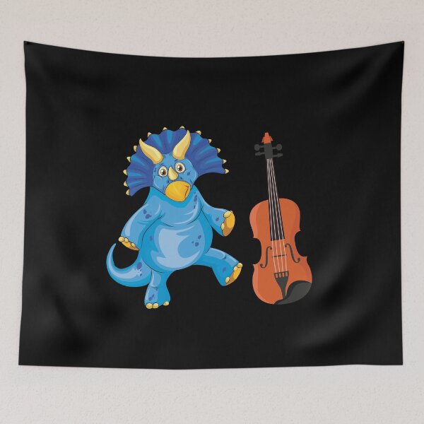 Item preview, Dinosaur Playing Violin ,Funny Good Dinosaur Violin Lovers Blue Design designed and sold by pedrored369.