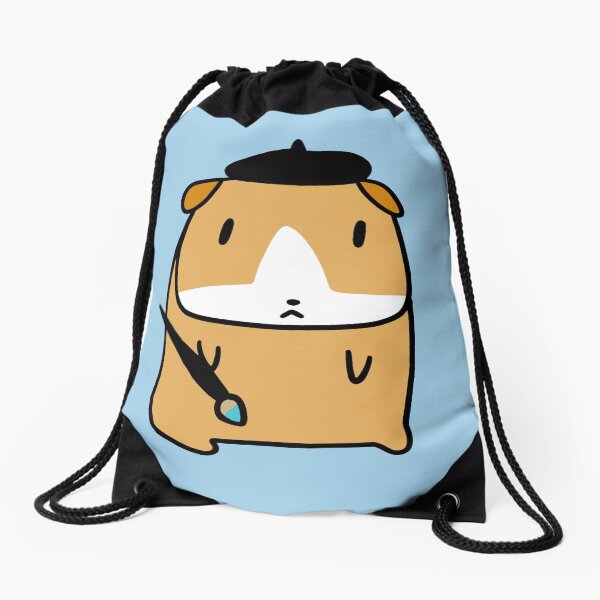 Artist Guinea Pig Drawstring Bag