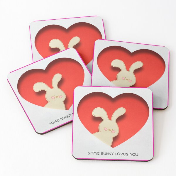 Item preview, Easter Sunday egg basket ideas / Happy Easter ~ Cute Easter Bunny ‘Some Bunny Loves You’ typography  designed and sold by haRexia.