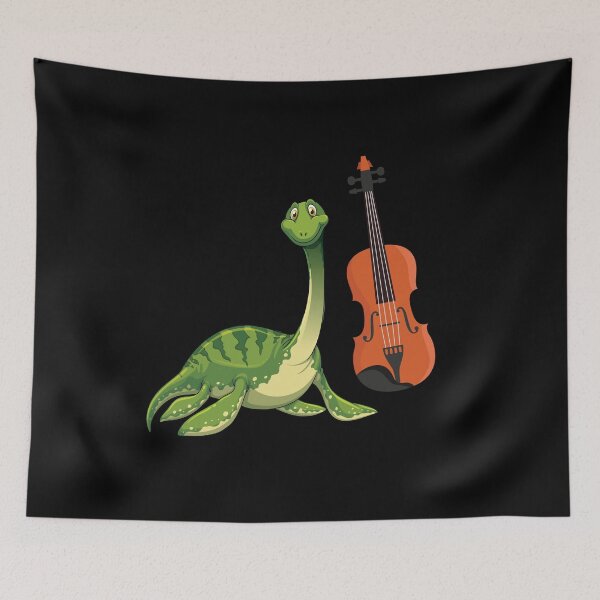 Item preview, Dinosaur Playing Violin ,Funny Good Dinosaur Violin Lovers Yellow Cute Dinosaur Art designed and sold by pedrored369.