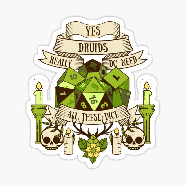Item preview, yes i really do need all these dice Druid designed and sold by Give Me that Pencil.