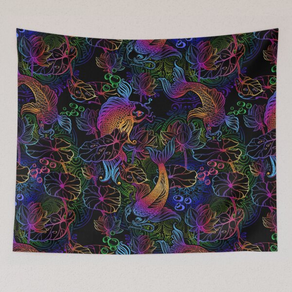 Item preview, Tie Dye fish Coi Skip the Straw Save vsco Aesthetic Pattern designed and sold by Draculaura2009.