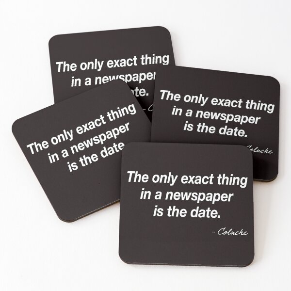Item preview, Quote Coluche (negative) designed and sold by UnPeuDeSerieux.