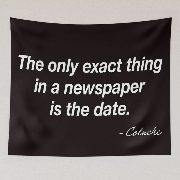 Item preview, Quote Coluche (negative) designed and sold by UnPeuDeSerieux.