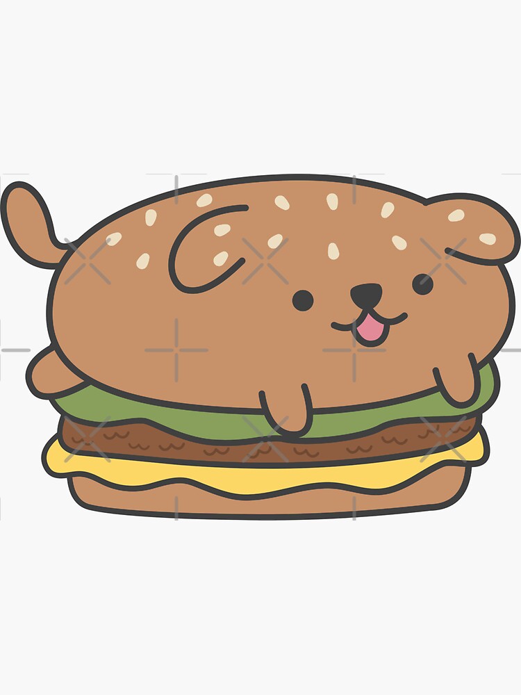 Burger Cat Sticker | Weatherproof Vinyl Sticker | Kawaii Cat | Anime  Sticker | Junk Food Sticker | Hamburger Sticker | Cute Cat Artwork