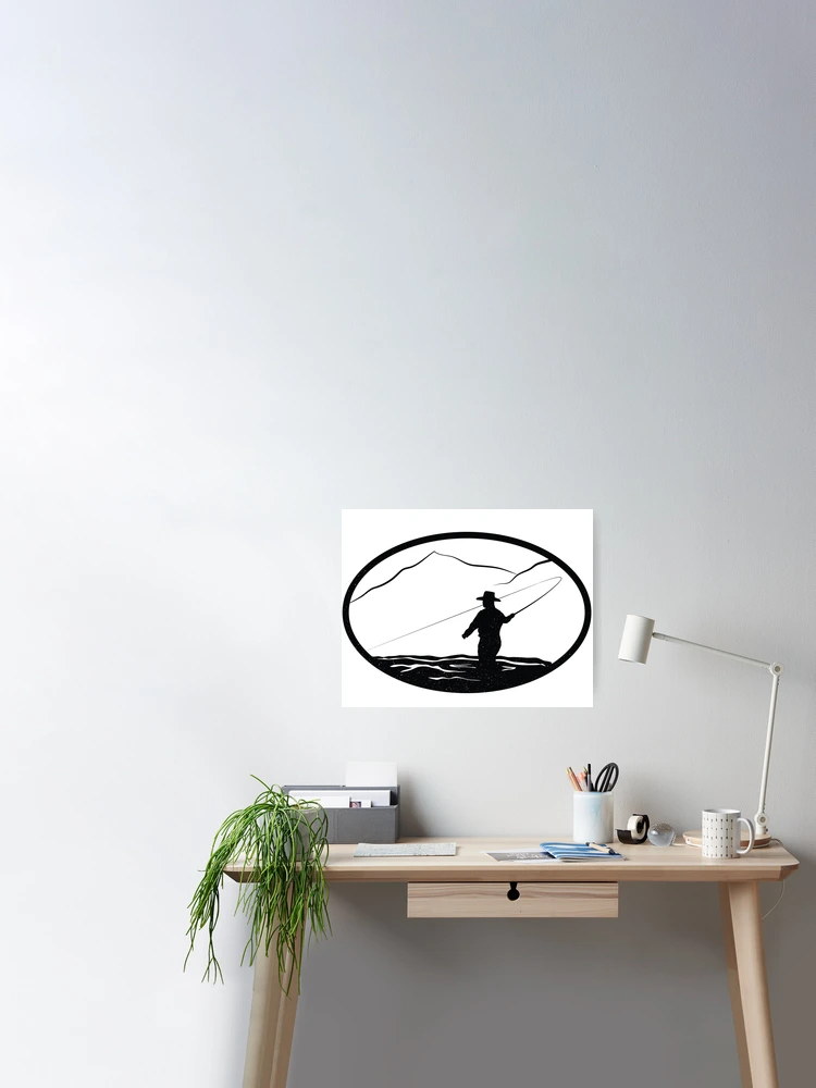 Fly Fishing Scene: Retro Poster Art  Fly fishing, Retro poster, Lantern  press