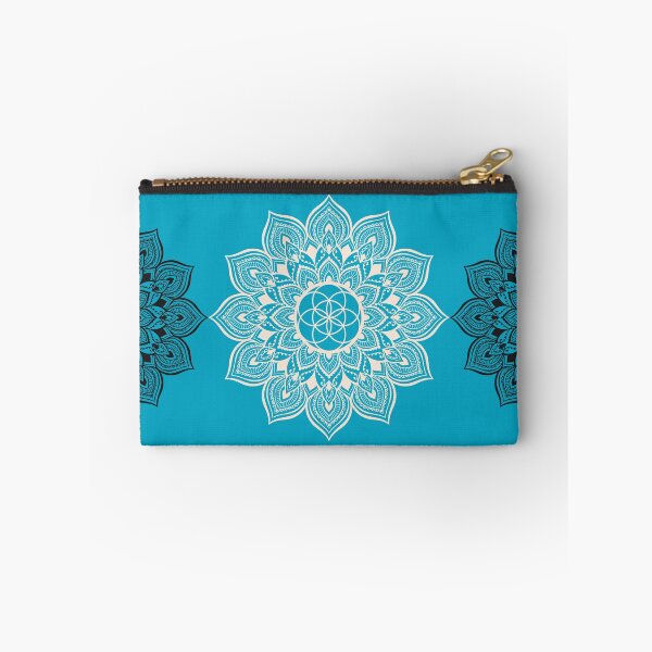 Item preview, Mandala pattern 4 - bright cyan designed and sold by Gretch21.