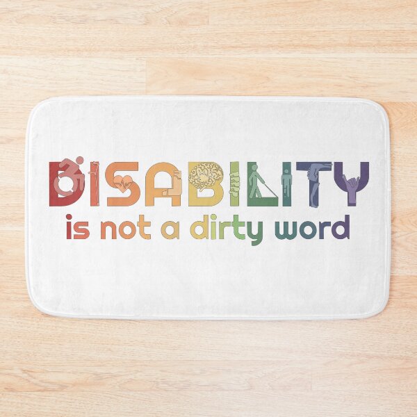 Item preview, Disability is not a dirty word (Rainbow) designed and sold by neatchicdesigns.
