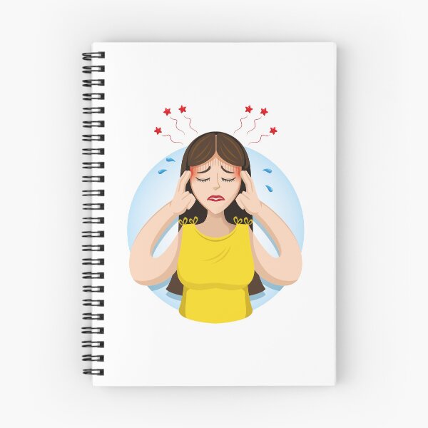 Item preview, Mascot person woman, with headache, symptom. Ideal for informational and institutional related to medicine designed and sold by LucianoCosmo.