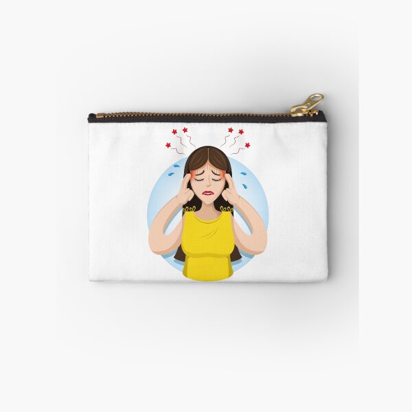 Item preview, Mascot person woman, with headache, symptom. Ideal for informational and institutional related to medicine designed and sold by LucianoCosmo.