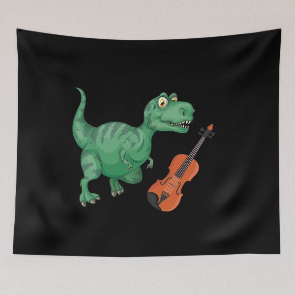 Item preview, Dinosaur Playing Violin ,Funny Good Dinosaur Violin Lovers Green Design designed and sold by pedrored369.