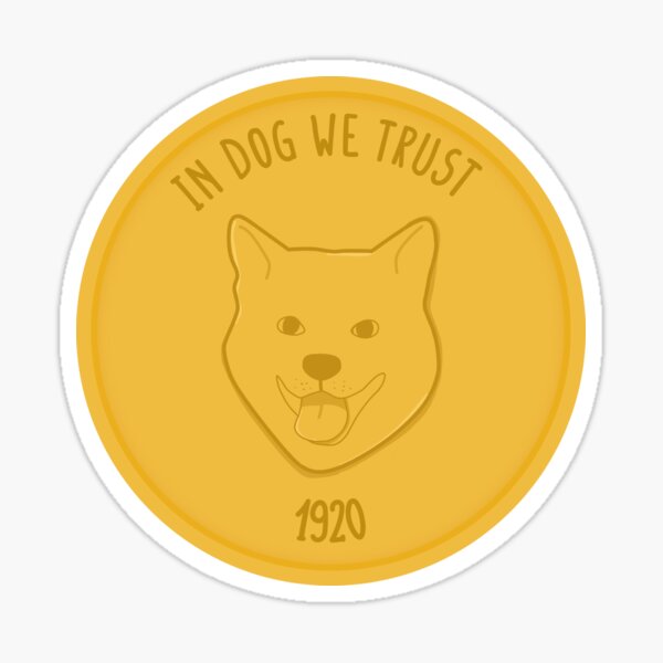 Shiba Inu Dog Coin Sticker