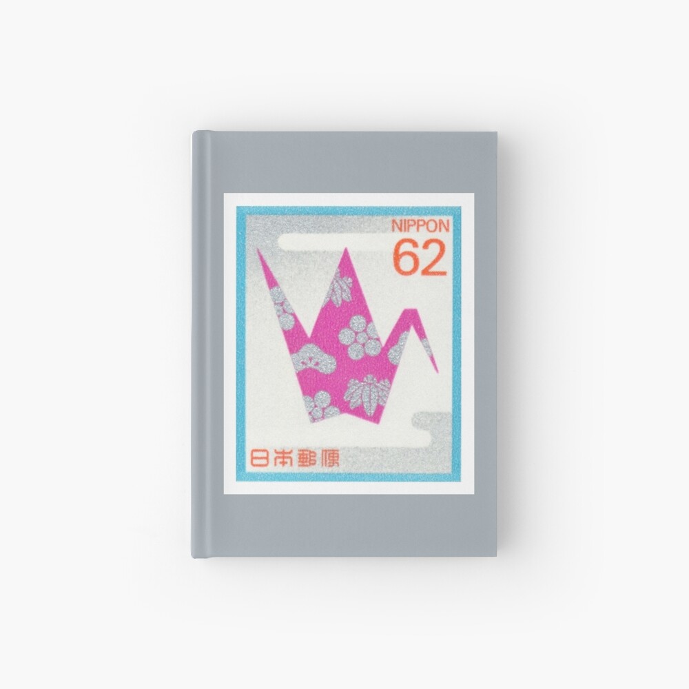 Stamp collector vintage 1989 Japan Origami Crane postage stamp Hardcover  Journal for Sale by cutestamps