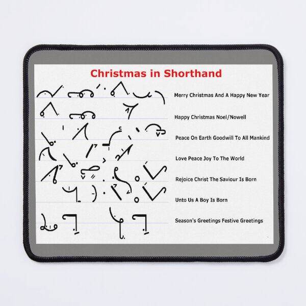 Item preview, Christmas in Pitman Shorthand: writing, Christmas, gift idea, decor, accent piece, Christmas greeting, Christmas holidays designed and sold by Becky Hunter.