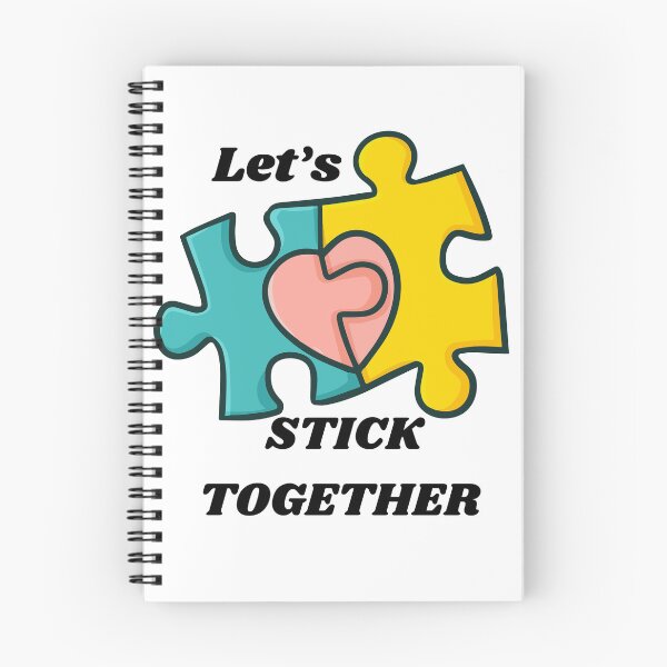 Item preview, Let’s stick together interracial couple puzzle pieces  designed and sold by Tanuja  Sharma.