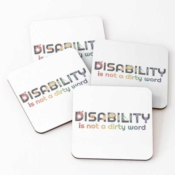 Item preview, Disability is not a dirty word (Grey and Rainbow) designed and sold by neatchicdesigns.