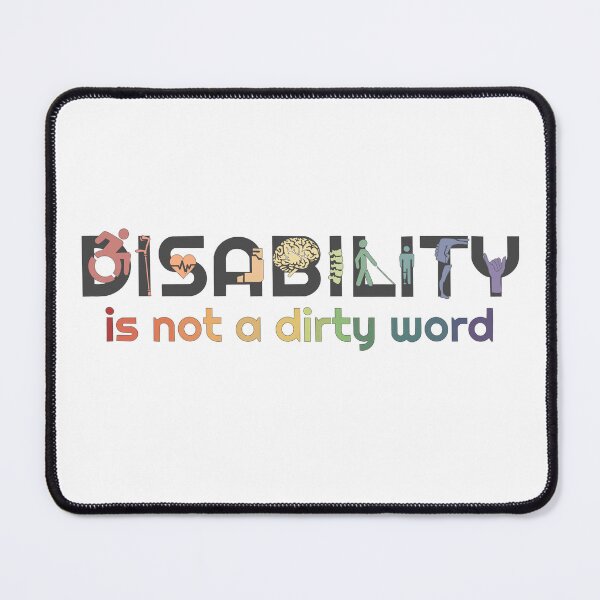 Item preview, Disability is not a dirty word (Grey and Rainbow) designed and sold by neatchicdesigns.