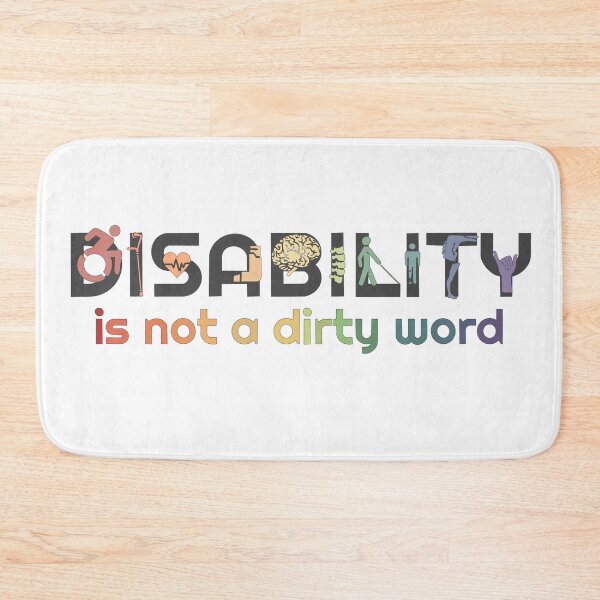 Item preview, Disability is not a dirty word (Grey and Rainbow) designed and sold by neatchicdesigns.