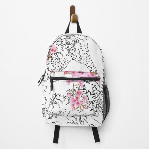Item preview, Great Wave Outline Black and White - Japanese Blossom designed and sold by ind3finite.