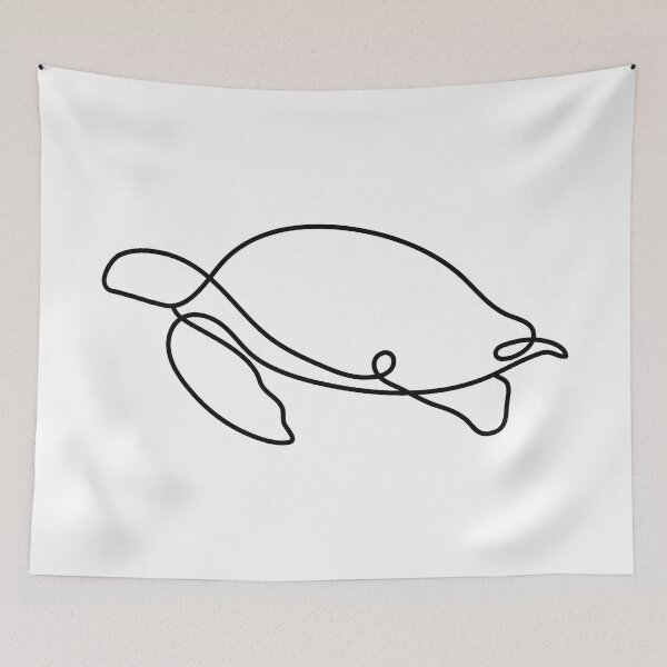 Item preview, Turtle Minimalist SIngle Line Art designed and sold by artdesignforyou.