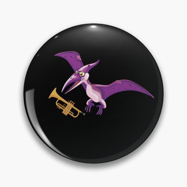 Item preview, Dinosaur Playing Trumpet ,Funny Good Dinosaur Trumpet Lovers Simple Flying Design designed and sold by pedrored369.