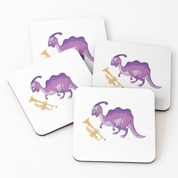 Item preview, Dinosaur Playing Trumpet ,Funny Good Purple Dinosaur Trumpet Lovers Art designed and sold by pedrored369.